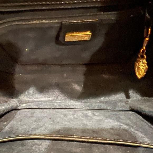 Vintage Authentic Gucci Box Bag Dark Navy Leather - Picture 11 of 15